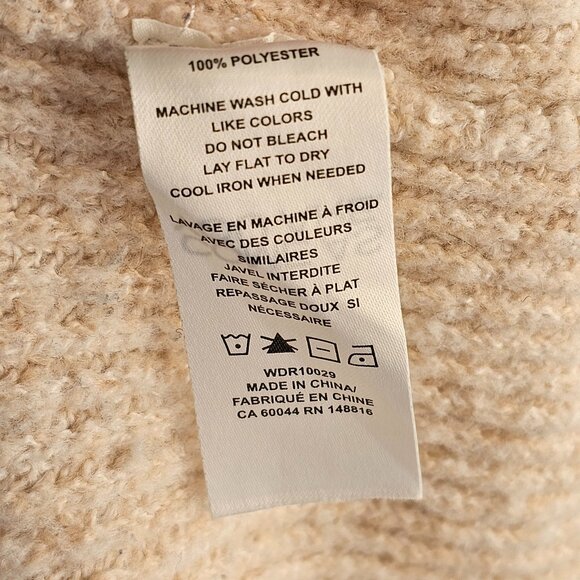 Smash + Tess Beige Cream Black Grey Long Sleeve Sweater Dress Sz M - Picture 7 of 9